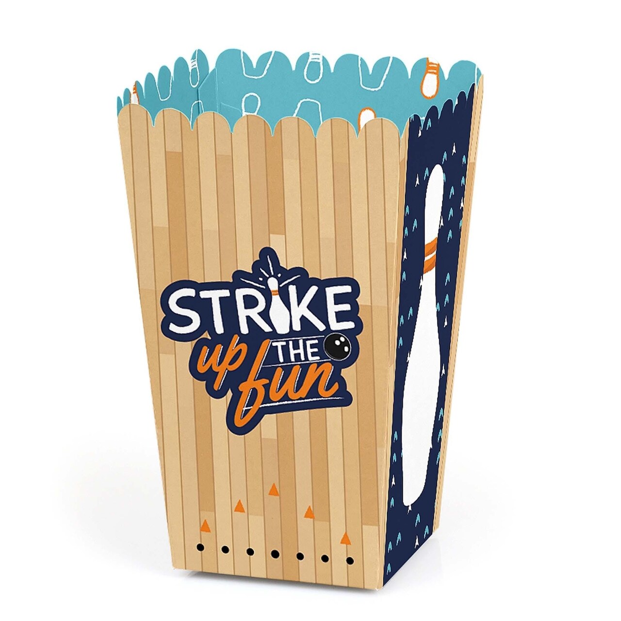 Big Dot of Happiness Strike Up the Fun - Bowling - Birthday Party or Baby Shower Favor Popcorn Treat Boxes - Set of 12